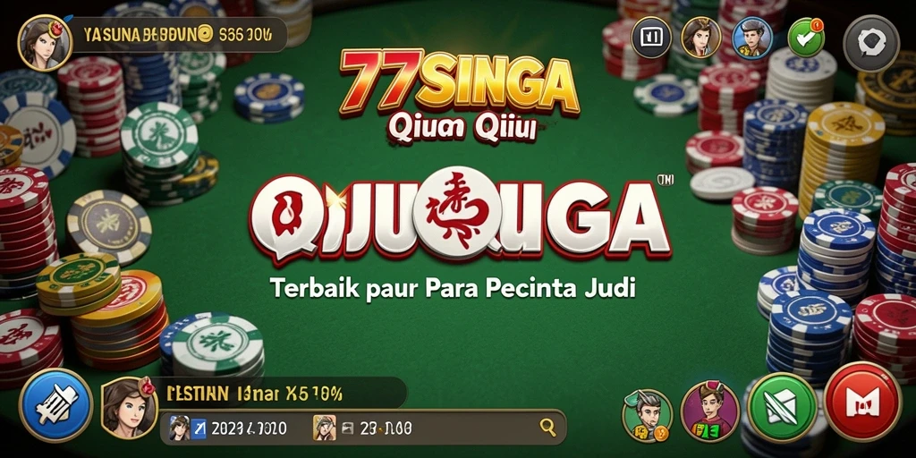 Gameplay seru QiuQiu di 77SINGA dengan teman-teman.