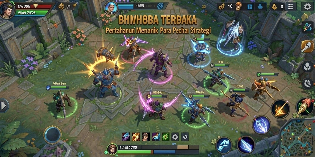 Tangkapan layar menampilkan aksi mendebarkan dalam game Tower Defense BW888.