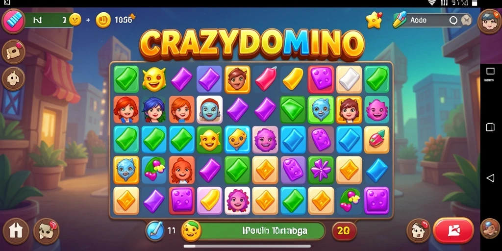 Tampilan permainan seru dan grafik menarik di CRAZYDOMINO.