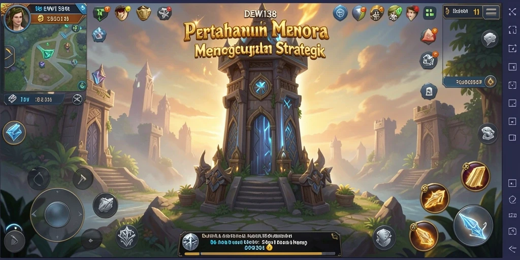 Screenshot gameplay DEWI138 yang menampilkan pertempuran seru Tower Defense.