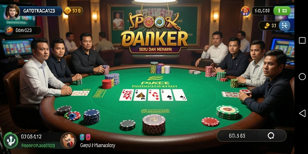 Tampilan gameplay Poker yang menarik di GATOTKACA123.
