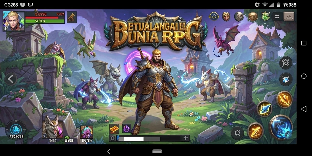 Tampilan gameplay RPG GG288 yang menakjubkan dan penuh aksi.