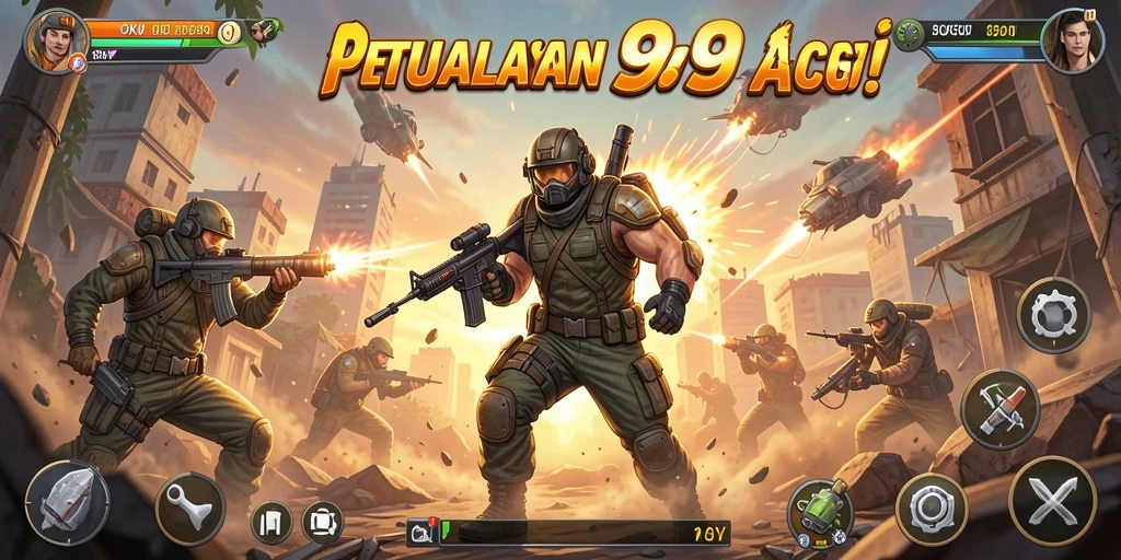 Tangkapan layar utama HOKI99 menampilkan aksi pertarungan yang intens.
