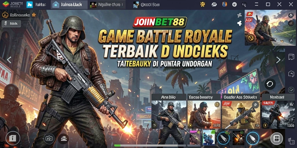 Tampilan gameplay seru dari game Battle Royale JOINBET88.
