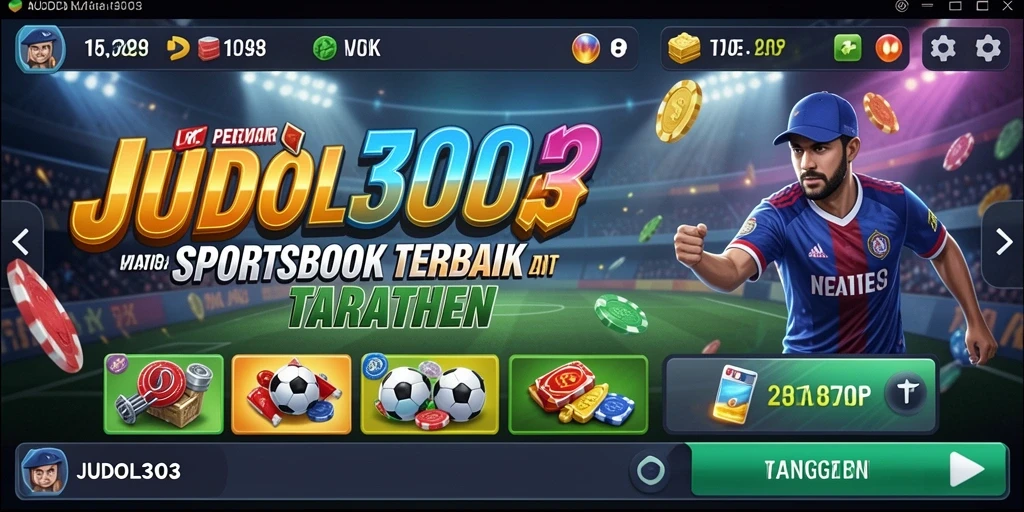 Screenshot utama JUDOL303 menampilkan antarmuka sportsbook yang menarik.