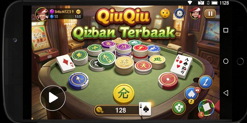 Tampilan gameplay menarik OLX128 saat bermain QiuQiu.