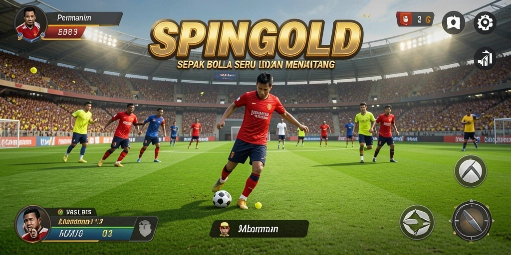 Screenshot gameplay SPINGOLD yang menunjukkan aksi seru di lapangan.