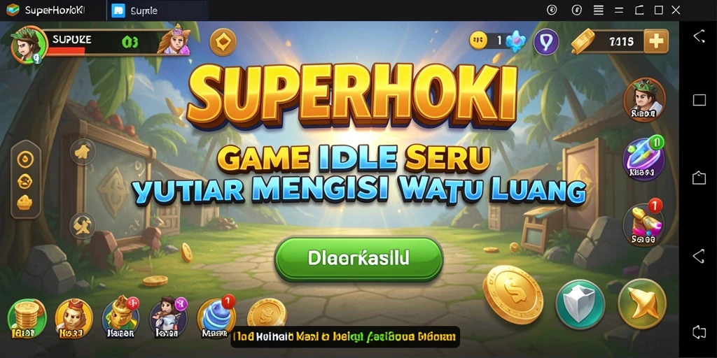 Tampilan gameplay <strong>SUPERHOKI</strong> yang menampilkan aksi seru tim hoki.