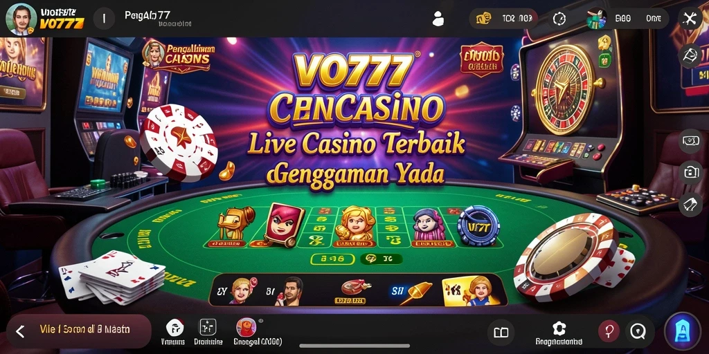 Screenshot dari gameplay Live Casino yang mendebarkan