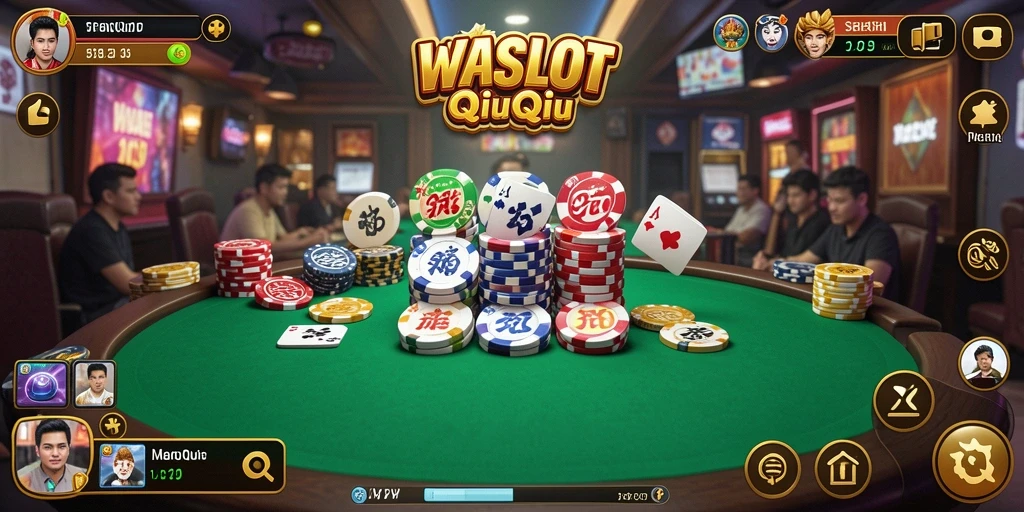 Tampilan menarik dari gameplay QiuQiu di WASLOT.