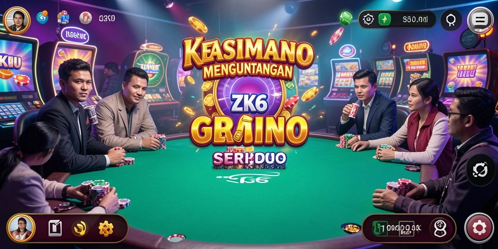 Screenshot menampilkan gameplay kasino yang seru dan menarik dari ZK6.